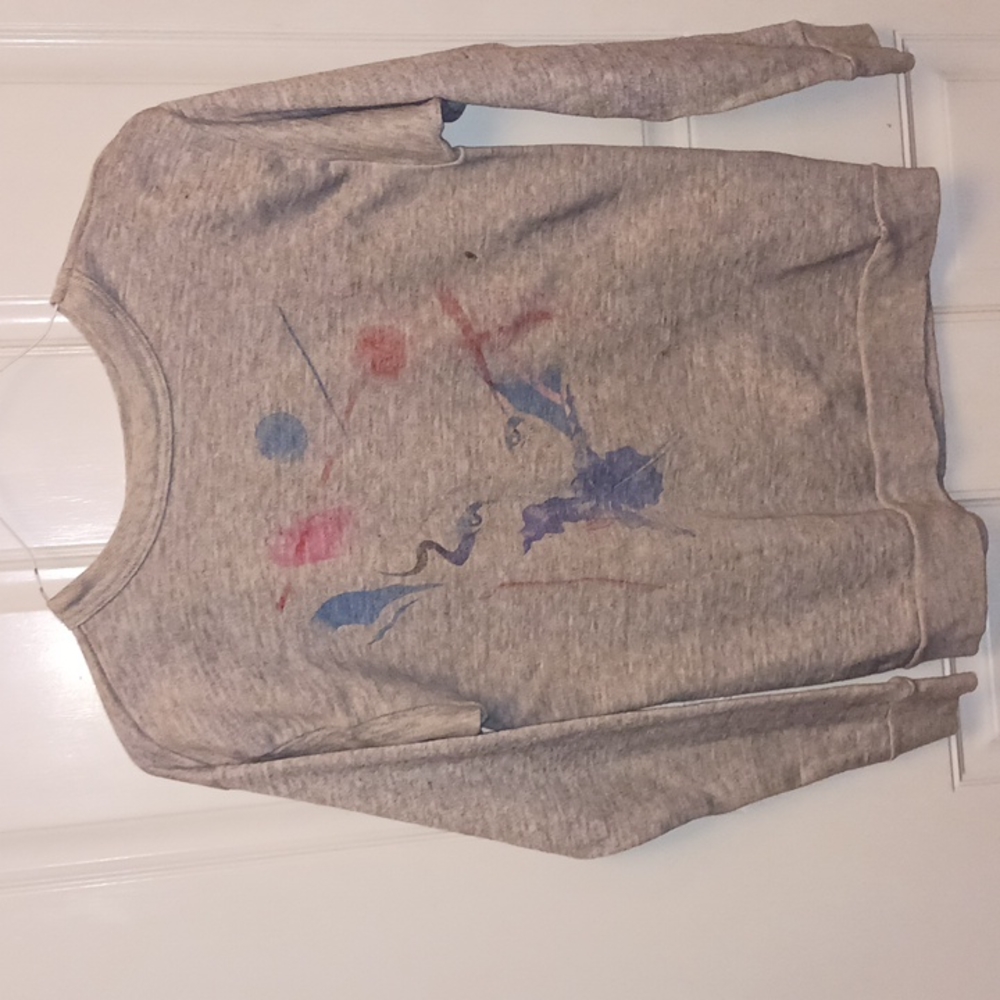 80s Vtg "Smell the flowers" crew neck sweater